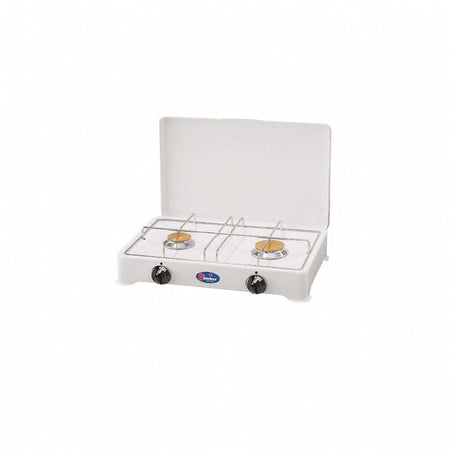 Fornello a gas 2 fuochi con Valvola di Sicurezza Metano / Gpl CFParker Mod. 2002S