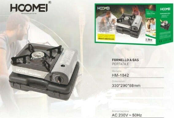 Fornello-A-Gas-Da-Campeggio-Giardino-Cucina-Fornellino-Portatile-Con-Regolatore