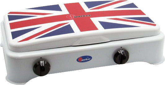 FORNELLO A GAS METANO / GPL A 2 FUOCHI BANDIERA INGLESE CFPARKER MOD. 5326UK