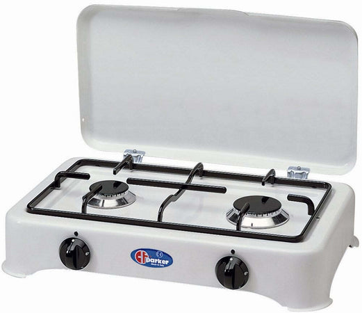 FORNELLO A GAS METANO / GPL A 2 FUOCHI BANDIERA INGLESE CFPARKER MOD. 5326UK