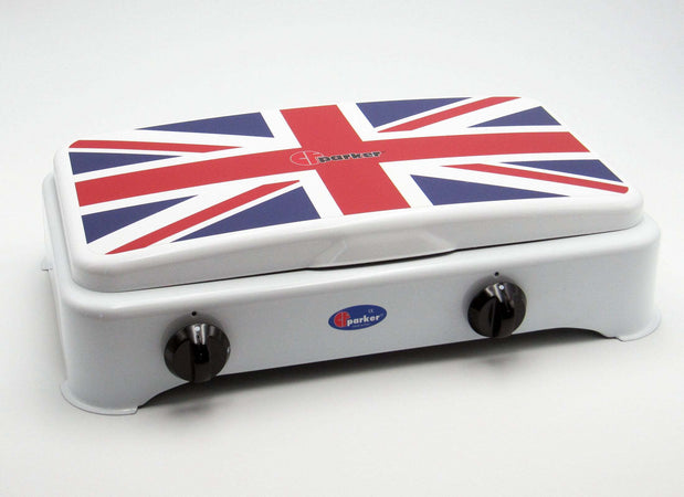 FORNELLO A GAS METANO / GPL A 2 FUOCHI BANDIERA INGLESE CFPARKER MOD. 5326UK