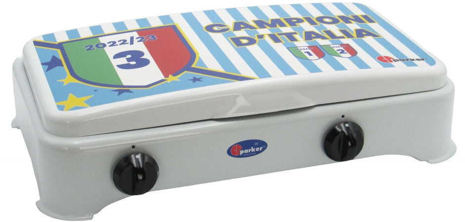 FORNELLO A GAS METANO / GPL A 2 FUOCHI NAPOLI CAMPIONE D'ITALIA CFPARKER MOD. 5326GPNA2