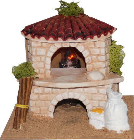 Forno con fuoco funzionante realizzato a mano per presepe natalizio 18 x 16 x h16 cm Casa e cucina/Decorazioni per interni/Addobbi e decorazioni per ricorrenze/Decorazioni natalizie/Presepi/Statuine e fondali per il presepe MagiediNatale.it - Altamura, Commerciovirtuoso.it