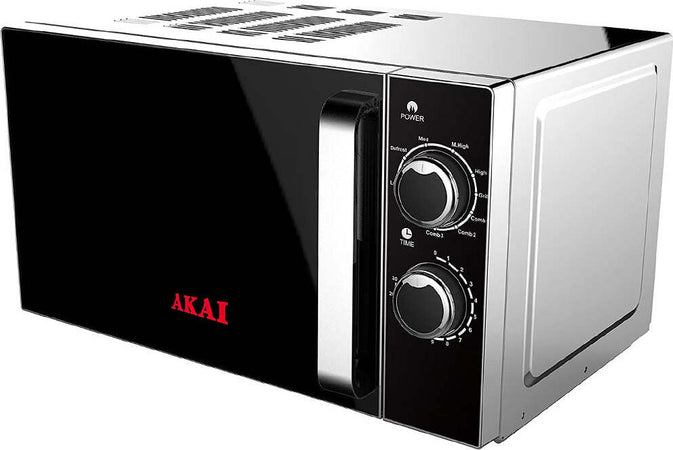 Forno-Microonde-Acciaio-Capacità-20-Litri-700-Watt-Funzione-Grill-AKAI-AKMW201