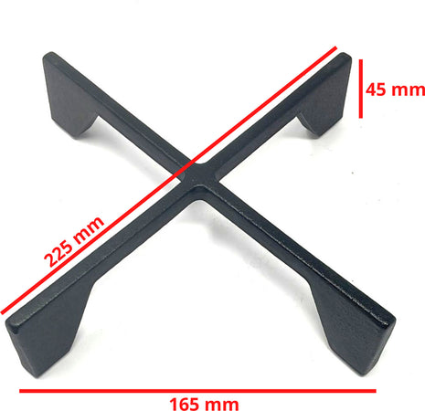 FOSTER - GRIGLIA A CROCE IN GHISA NERA SATINATA CUCINA CM.16,5 X 16,5 Casa e cucina/Utensili da cucina/Bruciatori da cucina Rossi Ricambi - Venetico Marina, Commerciovirtuoso.it