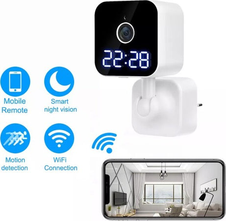 Fotocamera-Hd-1080p-Wifi-Sicurezza-Ip-Home-Cam-Visione-Notturna-Orologio-Q-sx909