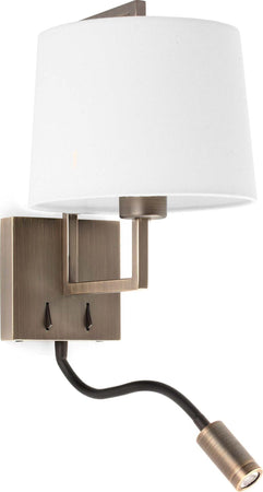 FRAME Lampada da parete oro vecchio/bianca con lettore LED Illuminazione/Illuminazione per interni/Illuminazioni per pareti/Applique Led Mall Home - Napoli, Commerciovirtuoso.it