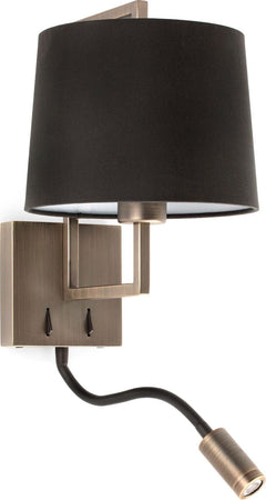 FRAME Lampada da parete oro vecchio/nera con lettore LED Illuminazione/Illuminazione per interni/Illuminazioni per pareti/Applique Led Mall Home - Napoli, Commerciovirtuoso.it
