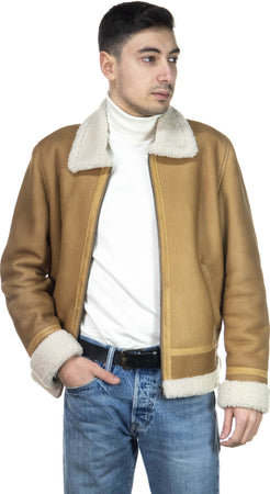 Franco---Giacca-Uomo-Cuoio-in-vero-montone-Shearling