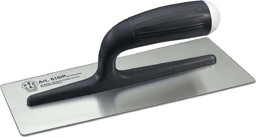 Frattone americano liscio con base in acciaio e portamanico in plastica 12 x 28 cm Fai da te/Utensili elettrici e a mano/Utensili a mano/Utensili per muratura e piastrellatura/Cazzuole/Cazzuole di finitura La Zappa - Altamura, Commerciovirtuoso.it