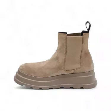 Frau donna beatles in pelle scamosciata