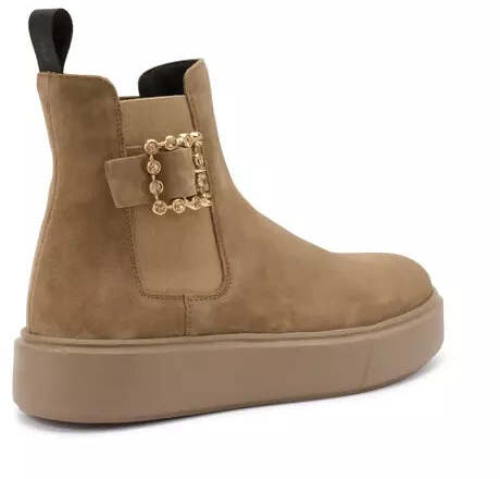 Frau donna beatles in pelle scamosciata