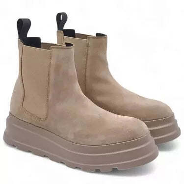 Frau donna beatles in pelle scamosciata