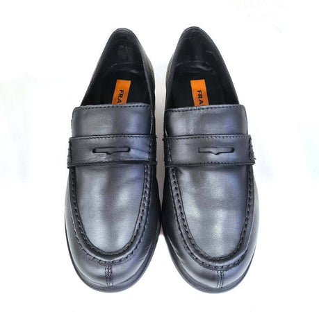 Frau Donna Mocassino In Morbida Pelle Nera Mocassino Casual Con Suola 3 Cm Collezione Aut-inv 2022/23