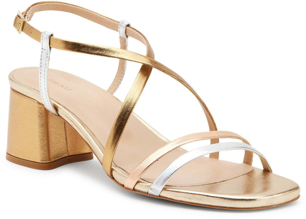 Frau Donna Sandali Donna in Pelle Tacco 5 Cm Con Fascette Nuova Collezione