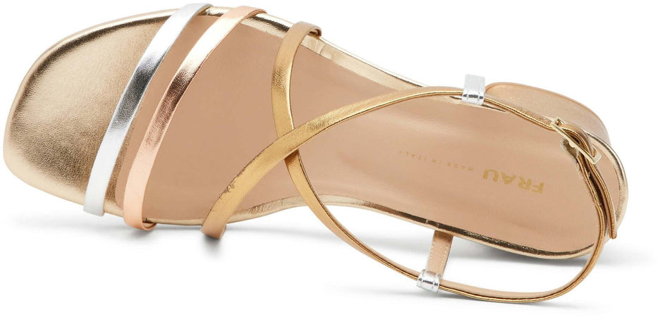 Frau Donna Sandali Donna in Pelle Tacco 5 Cm Con Fascette Nuova Collezione