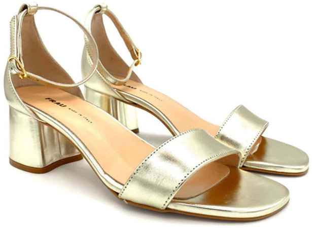 Frau Donna Sandalo Con Tacco 5 Cm in Pelle Nuova Collezione