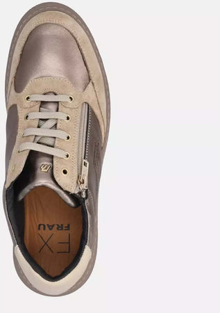 Frau donna sneakers con inserti in pelle scamosciata