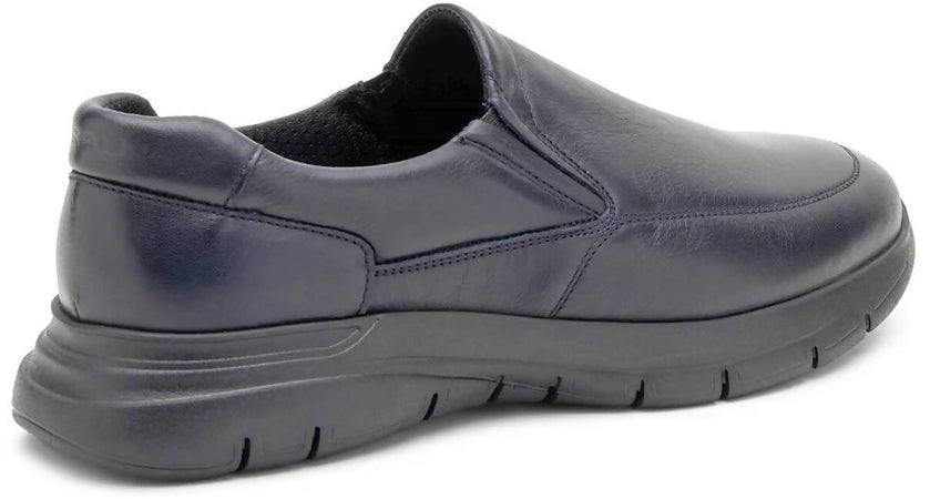 Frau Mocassini Neri Uomo Slip-on In Pelle Con Suola Xl