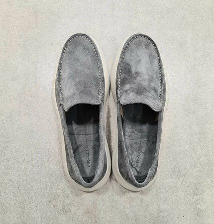 Frau Mocassino Uomo Slip-On Camoscio Suola in Gomma Mocassini Sfoderati Casual Scamosciati Tinta Unita Sottopiede in Pelle