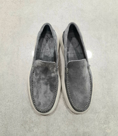 Frau Mocassino Uomo Slip-On Camoscio Suola in Gomma Mocassini Sfoderati Casual Scamosciati Tinta Unita Sottopiede in Pelle