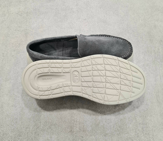 Frau Mocassino Uomo Slip-On Camoscio Suola in Gomma Mocassini Sfoderati Casual Scamosciati Tinta Unita Sottopiede in Pelle