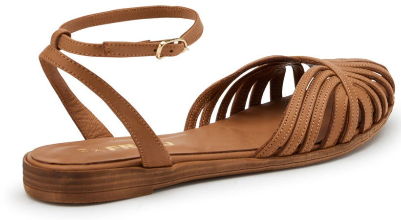 Frau Sandali Donna in Pelle 03 B3 Sandalo Con Allacciatura Alla Caviglia Colore Cuorio