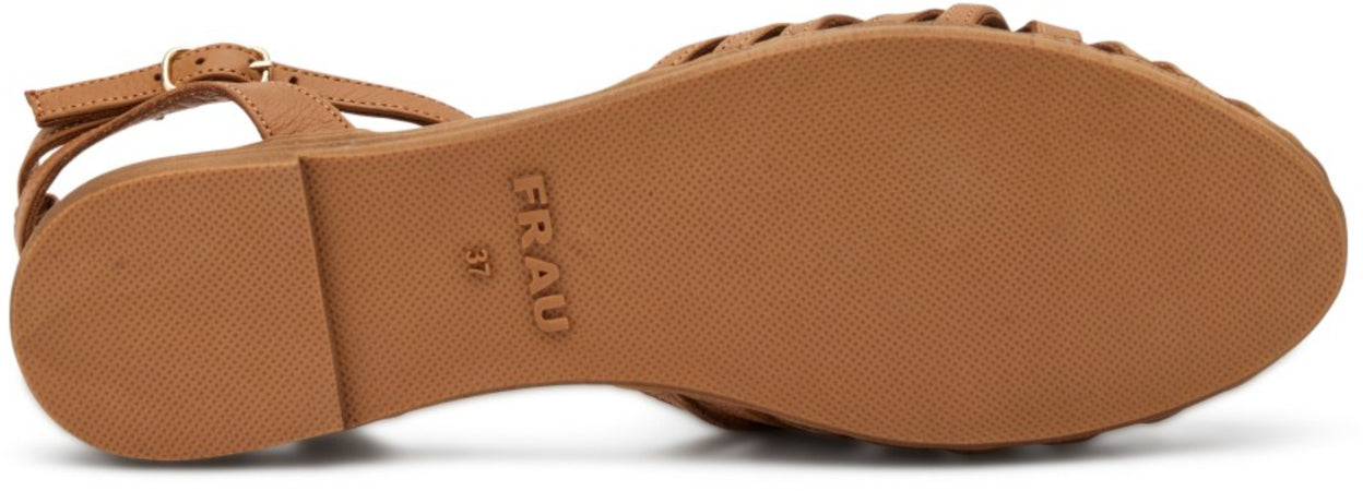 Frau Sandali Donna in Pelle 03 B3 Sandalo Con Allacciatura Alla Caviglia Colore Cuorio