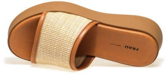 Frau Sandalo Donna A Fascia Con Zeppa In Rafia Ciabatte A Fascia In Rafia Con Zeppa 5.5 Cm Primavera-estate 2022