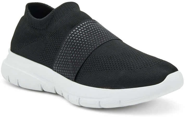 Frau Sneaker Slip-On Donna Nere Suola Bianca 43K6 Senza Lacci