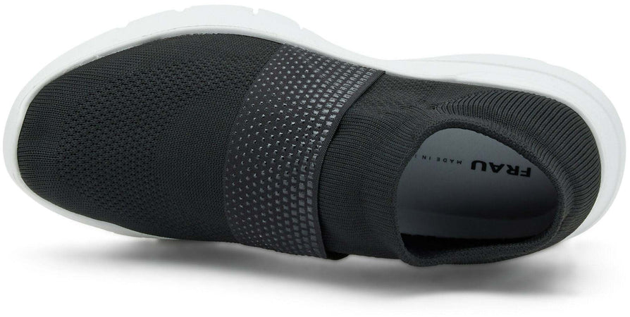 Frau Sneaker Slip-On Donna Nere Suola Bianca 43K6 Senza Lacci