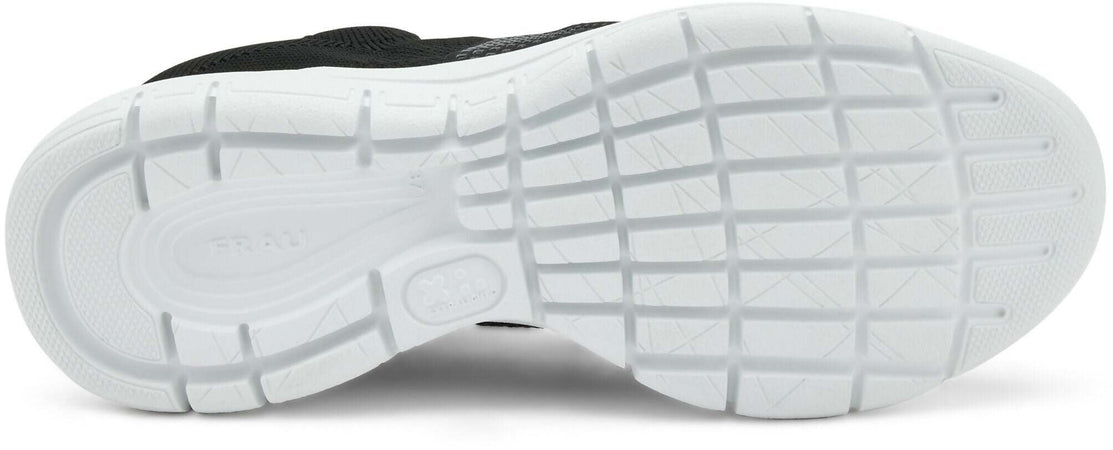 Frau Sneaker Slip-On Donna Nere Suola Bianca 43K6 Senza Lacci