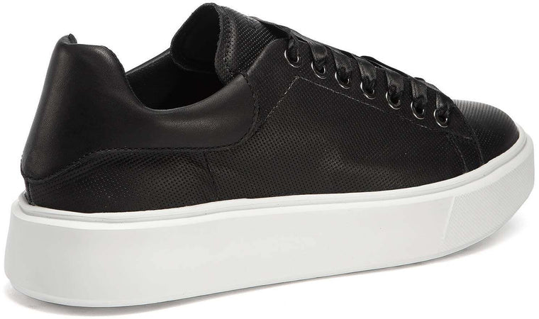 Frau Sneakers Donna pelle micro-traforata Lacci e Sola in Gomma Made In Italy Scarpa Sportiva Leggera Made in italy