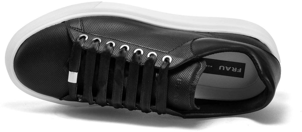 Frau Sneakers Donna pelle micro-traforata Lacci e Sola in Gomma Made In Italy Scarpa Sportiva Leggera Made in italy
