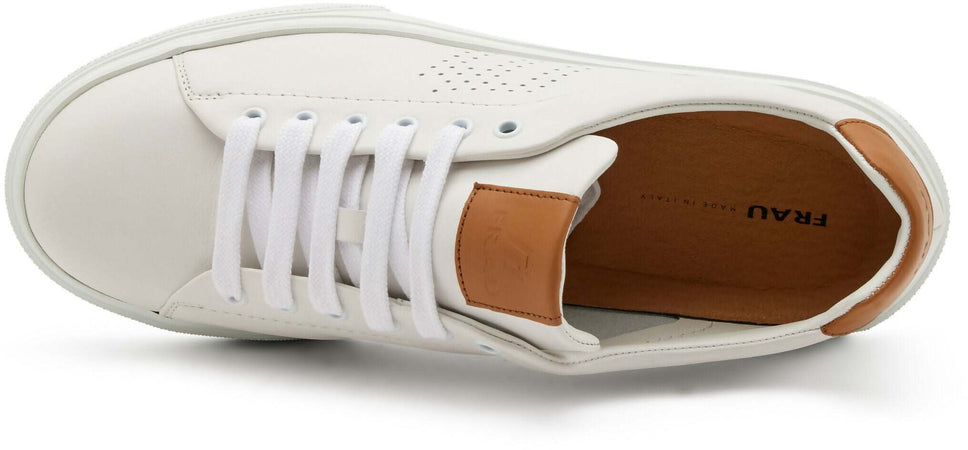 Frau Sneakers Uomo Bianche 28 M3 in Pelle Lacci Suola in Gomma