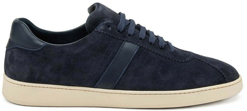 Frau Sneakers Uomo Camoscio Blu 24B3 Scarpe in Pelle Suola in Gomma