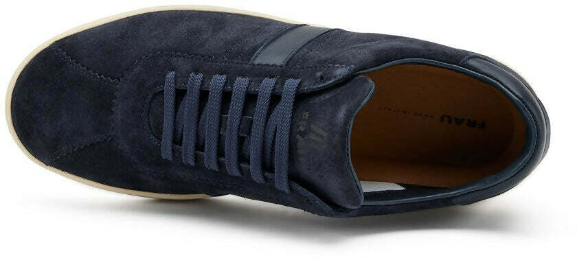 Frau Sneakers Uomo Camoscio Blu 24B3 Scarpe in Pelle Suola in Gomma