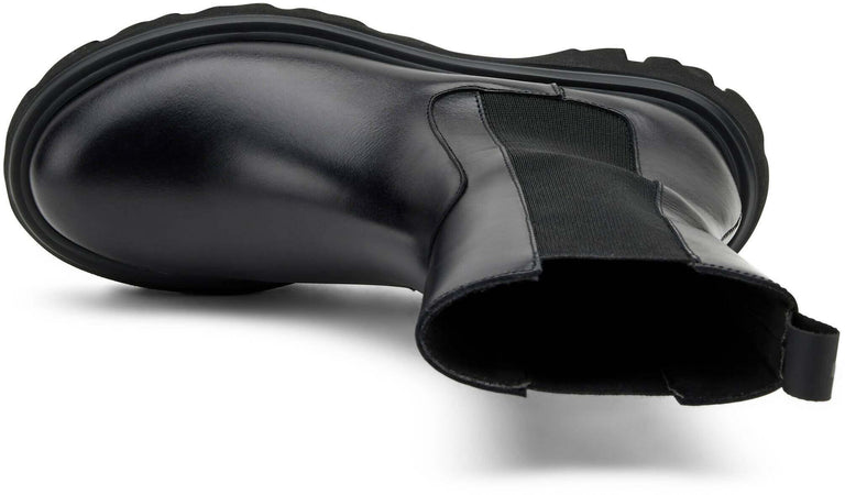 Frau Stivaletti Beatles Alti Donna In Pelle / Camoscio Maxi Suola Combact Stvaletto Plateau 5 Cm Elastico Bilaterale