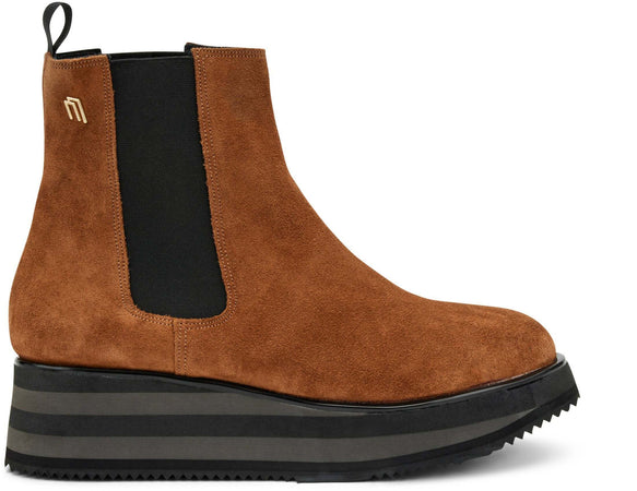 Frau Stivaletti Beatles Donna In Pelle / Camoscio Stivaletto Basso Suola Platform 5.5cm Nuova Collezione