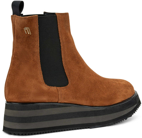 Frau Stivaletti Beatles Donna In Pelle / Camoscio Stivaletto Basso Suola Platform 5.5cm Nuova Collezione