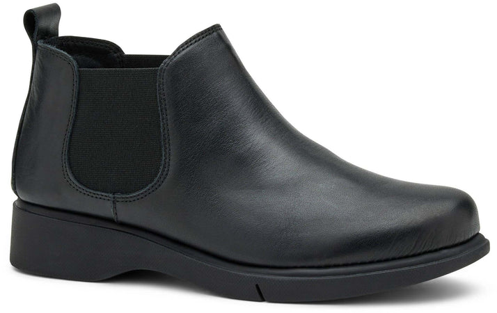 Frau Stivaletti Beatles Donna in Pelle Stivaletto Nero Comfort 53 L1 Con Elastici Suola Da 3 Cm Super Flex