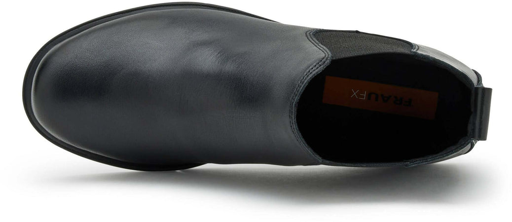 Frau Stivaletti Beatles Donna in Pelle Stivaletto Nero Comfort 53 L1 Con Elastici Suola Da 3 Cm Super Flex