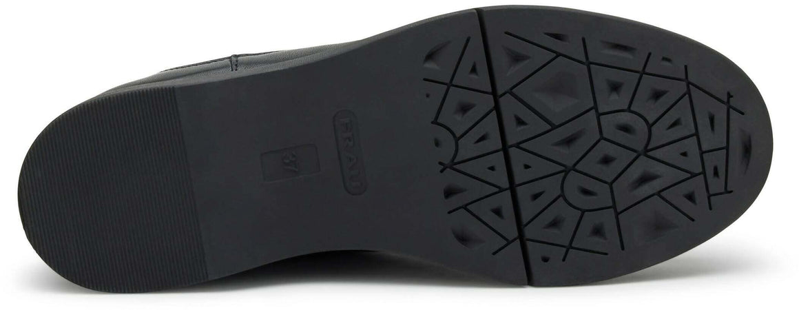 Frau Stivaletti Beatles Donna in Pelle Stivaletto Nero Comfort 53 L1 Con Elastici Suola Da 3 Cm Super Flex