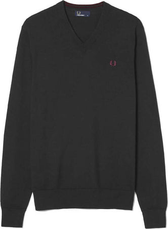 Fred Perry Maglione Uomo Scollo a V Tinta Unita Logo Ricamato Pullover Maglia Sottile Misto Lana Polsini a costine Moda/Uomo/Abbigliamento/Maglioni e cardigan/Maglioni Euforia - Bronte, Commerciovirtuoso.it