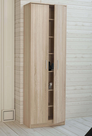 FREDIS---armadio-scarpiera-con-7-scaffali-Quercia-Chiaro-Milani-Home