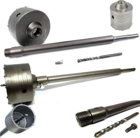 Fresa-Carotatrice-A-Tazza-Per-Muro-Da-30mm-A-130mm-+-Asta-Da-65-Cm-Sds-Plus