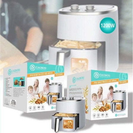 Friggitrice-Ad-Aria-Elettrica-Capacità-4,8-Litri-Potenza-1200w-Con-Timer-Tx-8250