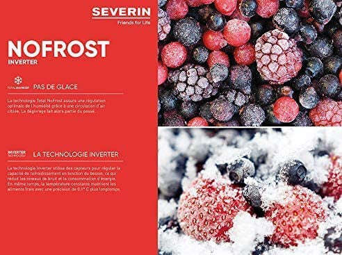 Frigorifero Combinato TOTAL NO FROST 250 Litri Alto 180 Bianco Severin KGK 8913