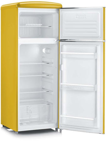 Frigorifero Retrò doppia porta Severin Giallo RKG 8936