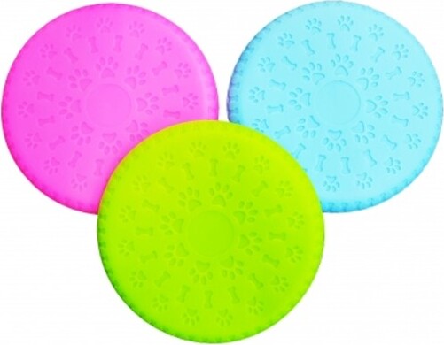 Frisbee-In-Silicone-22.5-Cm-Morbido-Frisby-Sport-Resistente-Animali-Cane